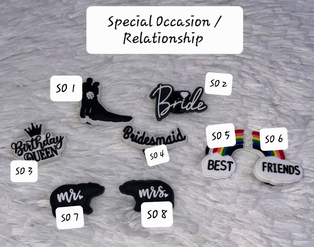 Special Occasion / Relationship - Charms for Crocs and Pens Jib