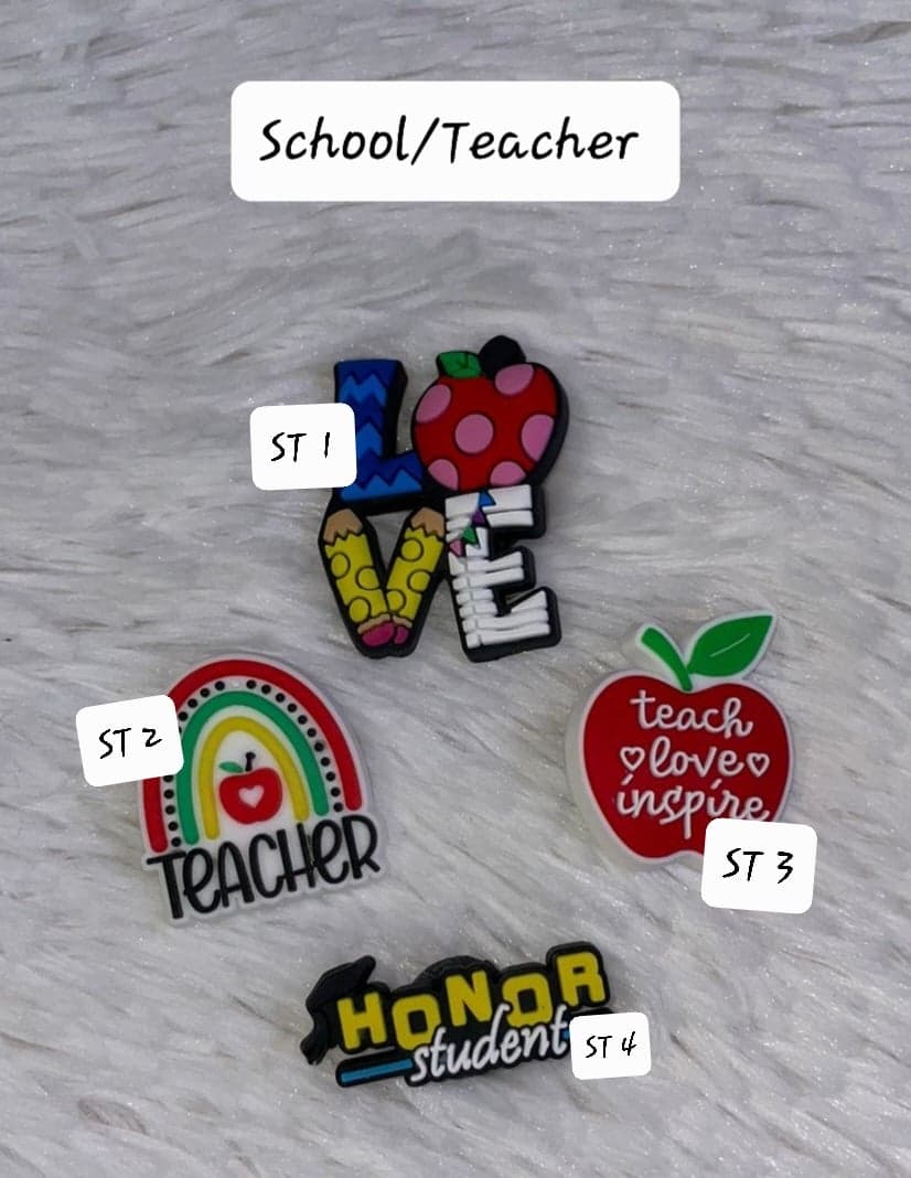 School / Teachers - Charms for Crocs and Pens Jib