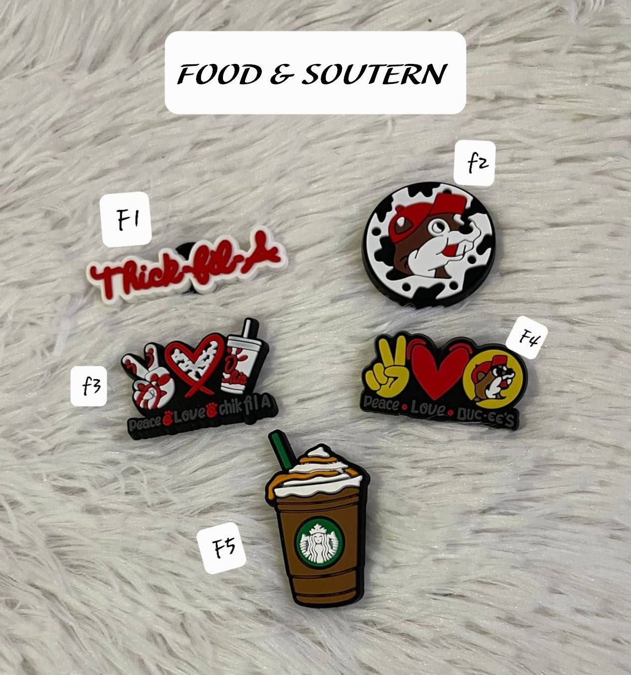 Food & Southern - Charms for Crocs and Pens Jib