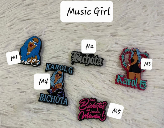 MUSIC GIRL - Charms for Crocs and Pens Jib
