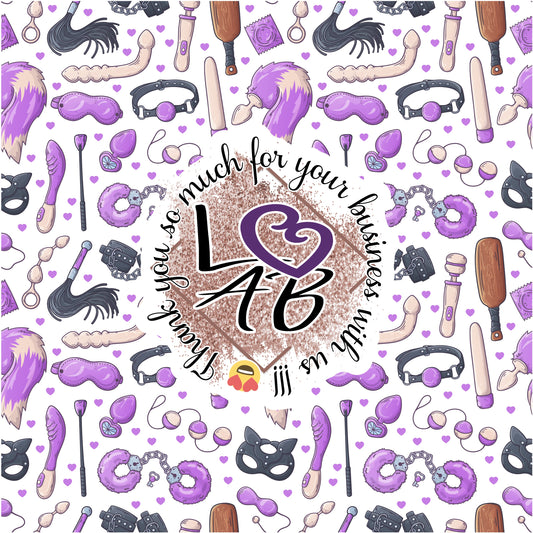 Sexy Toys Pattern Vinyl (7 Days Processing Time)
