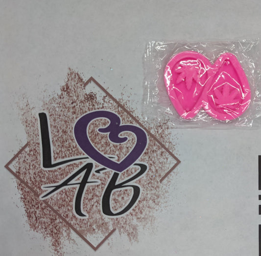 Cannabis (Hemp) small drop earring silicone mold